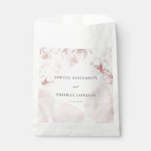 Stoffige roze orchidee aquarel bruiloft bedankzakje (Voorkant)