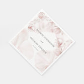 Stoffige roze orchidee aquarel bruiloft servet (Hoek)