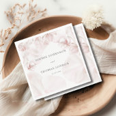 Stoffige roze orchidee aquarel bruiloft servet