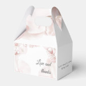 Stoffige roze orchidee waterverf bruiloft bedankdoosjes (Achterkant)