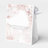 Stoffige roze orchidee waterverf bruiloft bedankdoosjes (Achterkant)