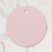 Stoffige roze orchidee waterverf bruiloft bedankjes labels (Achterkant)