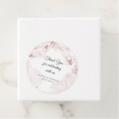 Stoffige roze orchidee waterverf bruiloft bedankjes labels (In situ)