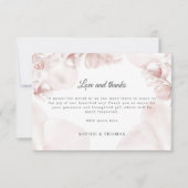 Stoffige roze orchidee waterverf bruiloft bedankkaart (Voorkant)