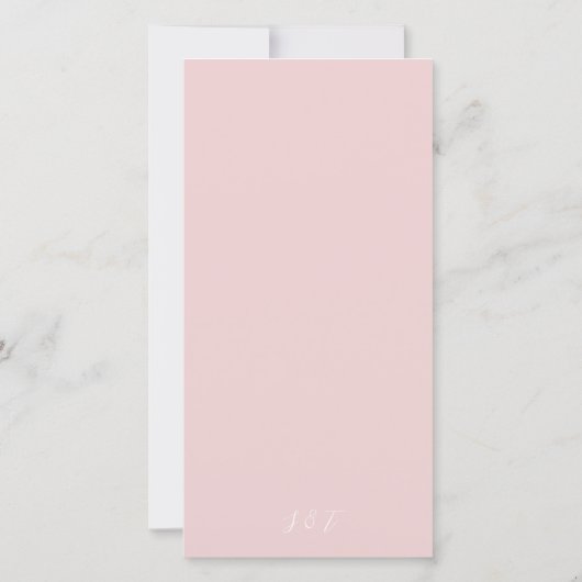 Stoffige roze orchidee waterverf bruiloft bedankkaart (Achterkant)