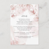 Stoffige roze orchidee waterverf bruiloft details informatiekaartje (Voorkant)