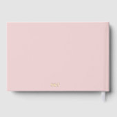 Stoffige roze orchidee waterverf bruiloft gastenboek (Achterkant)