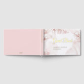 Stoffige roze orchidee waterverf bruiloft gastenboek (Volledig)