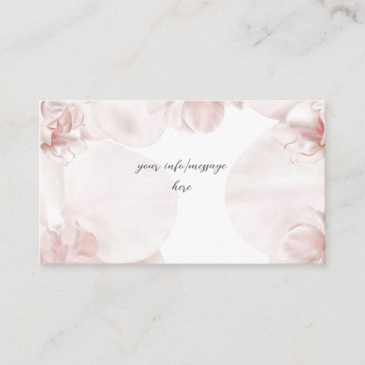 Stoffige roze orchidee waterverf bruiloft informatiekaartje (Voorkant)