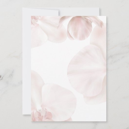 Stoffige roze orchidee waterverf bruiloft kaart (Achterkant)