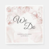 Stoffige roze orchidee waterverf bruiloft servet (Voorkant)