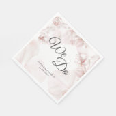 Stoffige roze orchidee waterverf bruiloft servet (Hoek)