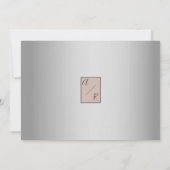 Stoffige Roze Ovaal Foto Huwelijksuitnodiging Kaart (Achterkant)