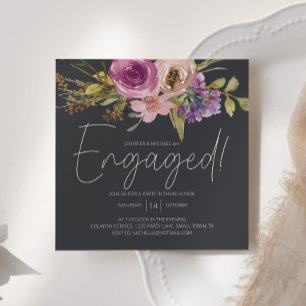 Stoffige roze paarse bloem kool Engagement Party