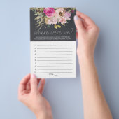 Stoffige Roze Paarse Rozen Spel Waar Waren We Fold Flyer (Hand)