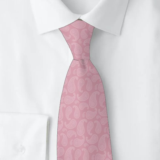 Stoffige Roze Paisley Stropdas