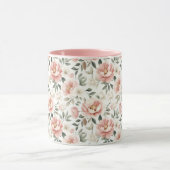 Stoffige roze pioenen mok (Midden)