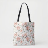Stoffige roze pioenen tote bag (Voorkant)