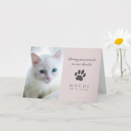 Stoffige Roze Pootafdrukken in Onze Harten Kat Her Kaart