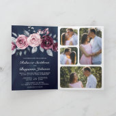 Stoffige Roze Pruim Paarse Bloem QR Code Marine Hu (Binnen)