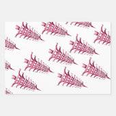 Stoffige roze rode pagode inpakpapier vel (Voorkant 2)