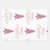 Stoffige roze rode pagode inpakpapier vel (Voorkant)
