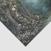 Stoffige Roze Roos Kromme Boom Boogconstructie Tissuepapier (Detail)
