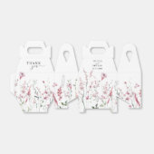 Stoffige roze roos wilde bloemen elegante bloemenb bedankdoosjes (Uitgevouwen)