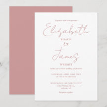 Stoffige Roze Roze Minimalistische Elegante Script