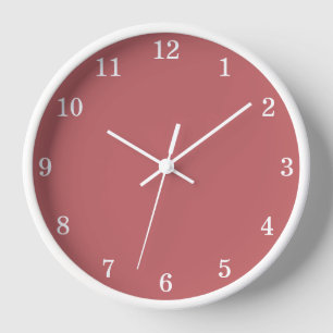 Stoffige Roze Roze Minimalistische Wandklok