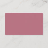 Stoffige Roze Roze QR Code Monogram Visitekaartje (Achterkant)