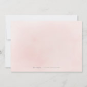 Stoffige roze rustieke boho bloemige save the date (Achterkant)
