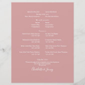 Stoffige Roze Scriptie Foto Huwelijksplanning Tijd (Achterkant)