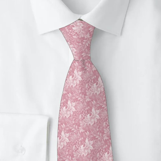 Stoffige Roze Sierlijke Botanische Stropdas