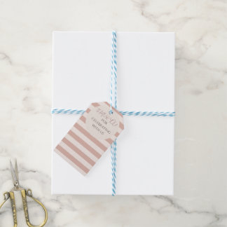 Stoffige Roze Strepen Cirkel Frame Baby Meisje Sho Cadeaulabel