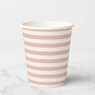 Stoffige Roze Strepen Minimalistische Baby Meisje Papieren Bekers