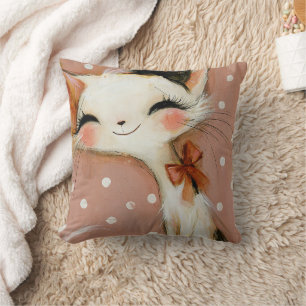 Stoffige Roze Terracotta Aangepaste Naam Whimsical Kussen