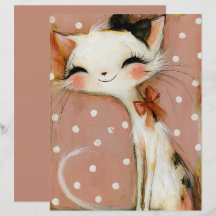 Stoffige Roze Terracotta Kat Scrapbook Papier