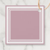 Stoffige Roze Trouw Chic Witte Monogram Bedankt Bedankjes Labels (Achterkant)