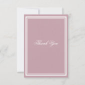 Stoffige Roze Trouw Mooie Witte Script WS RSVP Kaartje (Achterkant)