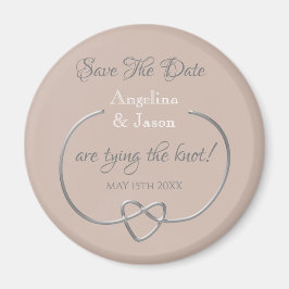 Stoffige Roze Trouw Save The Date Uitnodiging Magneet