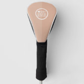 Stoffige Roze Vrouwelijke Roze Moderne Monogram Golfheadcover (Voorkant)