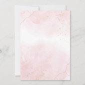 Stoffige Roze Waterverf met Bruid Kaart (Achterkant)