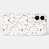 Stoffige Roze Waterverf Wilde Bloem Case-Mate iPhone Case (Achterkant (horizontaal))