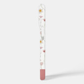 Stoffige Roze Waterverf Wilde Bloem Naam Case-Mate iPhone Case (Achterkant / Links)