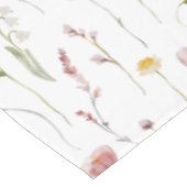 Stoffige Roze Waterverf Wilde Bloem Tafelkleed (Gekanteld)