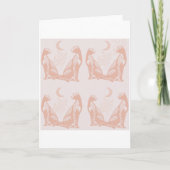 Stoffige Roze Wenskaart. Kaart (Voorkant)