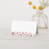 Stoffige Roze Wilde Bloem Plaatskaartjes – Boho Wa (Voorkant)