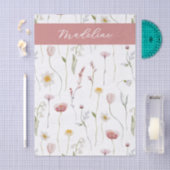 Stoffige roze wilde bloem watercolor monogram tissuepapier (Craft)