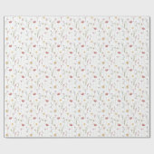 Stoffige Roze Wilde Bloem Waterverf Cadeaupapier (Vlak)